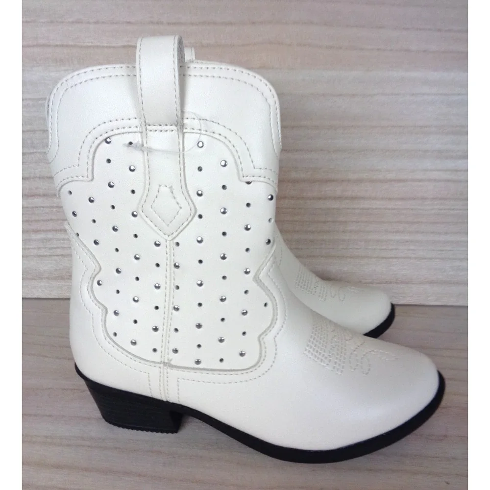 Art Class Big Girls Jovi‎ Western Boots Youth Size 1 Studded Full Zip